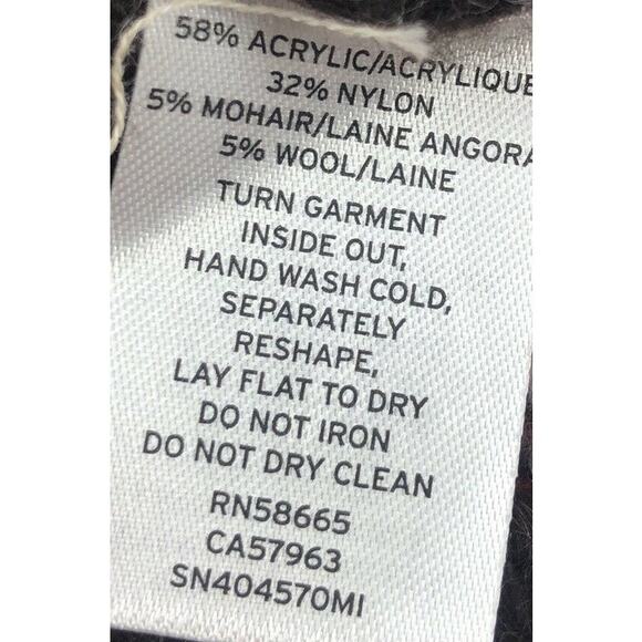 Something Navy Sweater Women Size L Pink Striped Wool Mohair Preppy Colorful - Picture 5 of 6